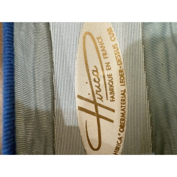 Hirica Hirigoyen Blue Leather Ballet Flats Made in France EU 39 US 8 Soft Flex - Picture 10 of 10